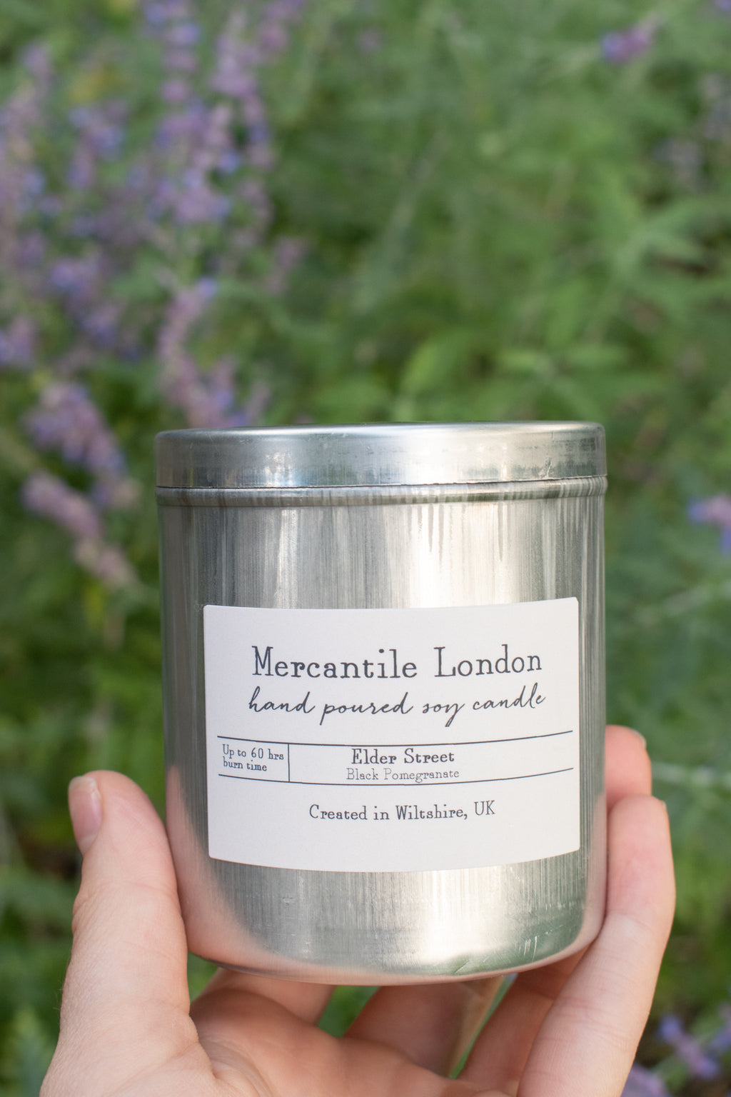 Mercantile London Elder Street Black Pomegranate Tin Candle - The Mercantile London