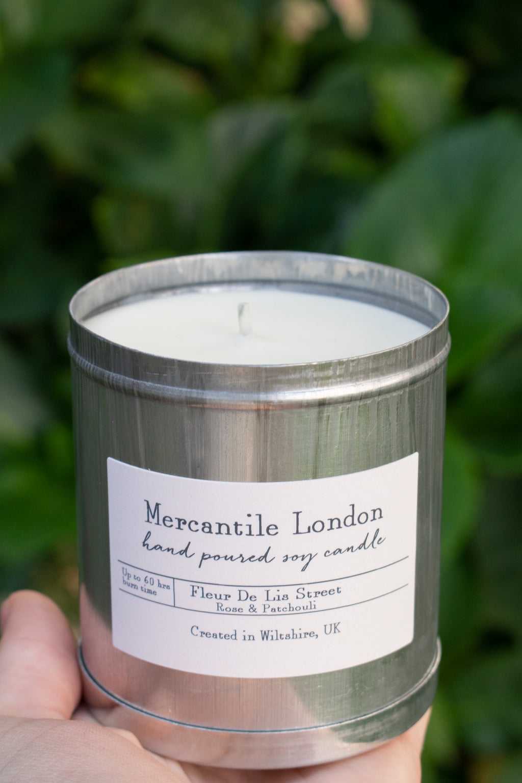 Mercantile London Fleur De Lis Street Rose And Patchouli Tin Candle - The Mercantile London