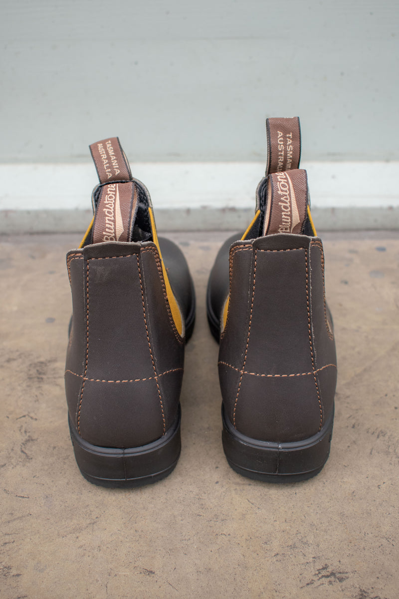 Blundstone 1919 Brown Leather with Mustard Elastic Boots | The ...