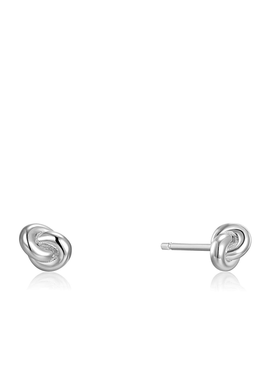Ania Haie Silver Knot Stud Earrings - The Mercantile London