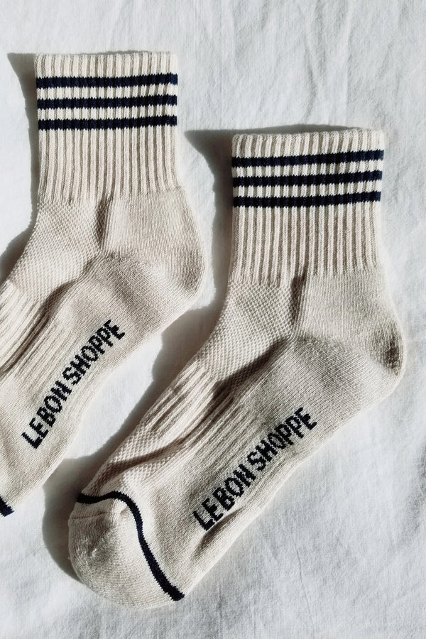 Le Bon Shoppe Girlfriend Oatmeal Socks - The Mercantile London