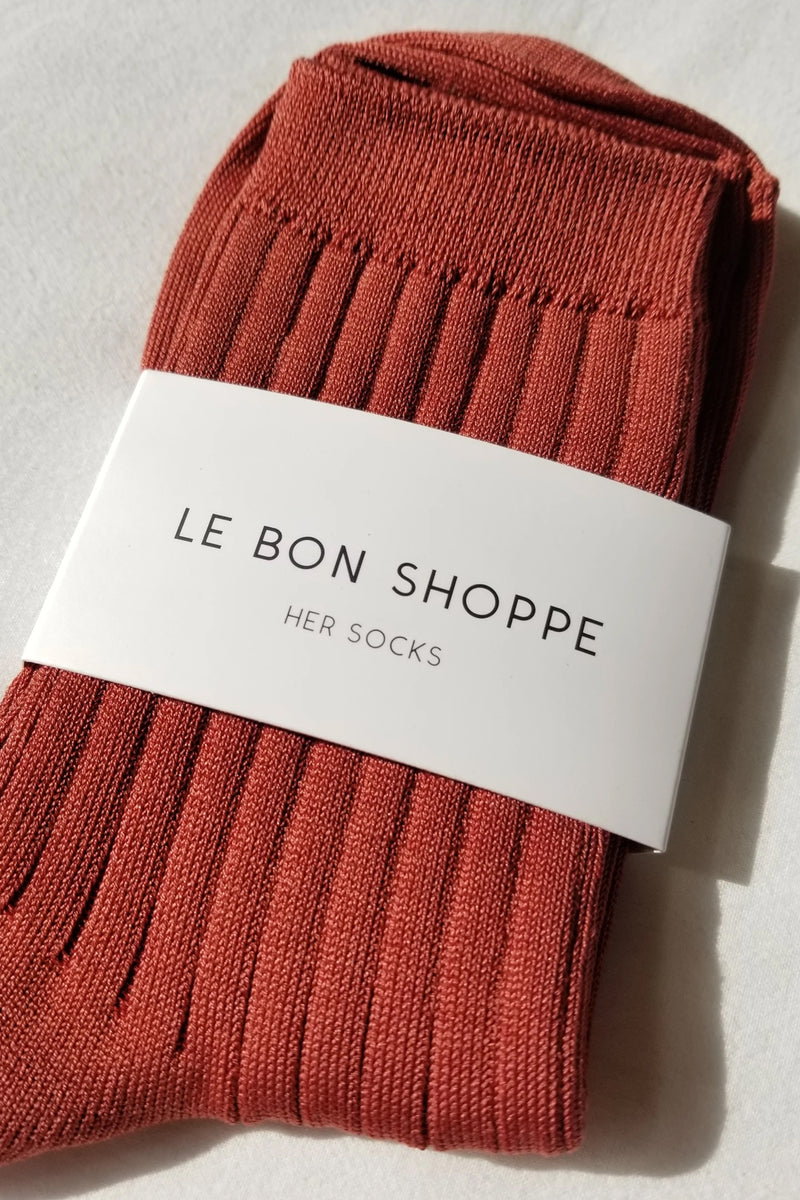 Le Bon Shoppe Her Terracotta Socks - The Mercantile London
