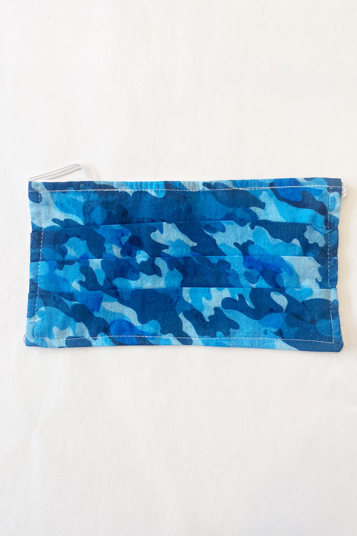 Ombré Basic Blue Camo Face Mask - The Mercantile London