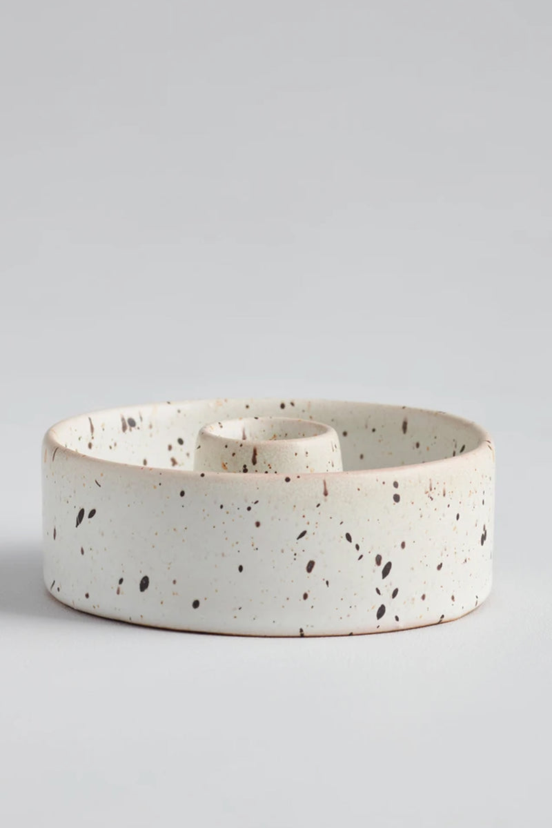 St. Eval Speckled Stone Candle Holder - The Mercantile London