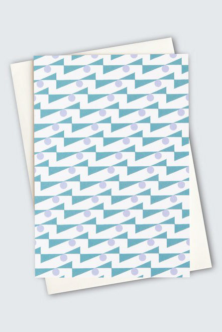 SS23 Enid Print Card in Ultramarine & Lilac - The Mercantile London