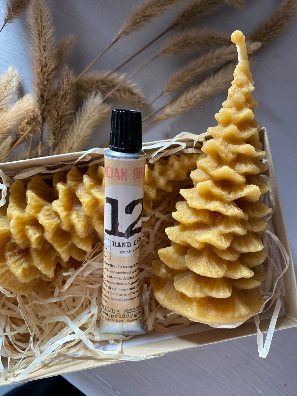 Gwenyn Gruffydd Welsh Beeswax Christmas Tree Candle Gift Set - The Mercantile London