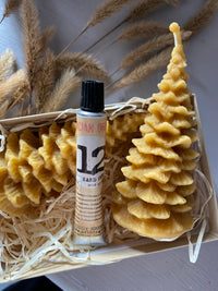 Gwenyn Gruffydd Welsh Beeswax Christmas Tree Candle Gift Set - The Mercantile London