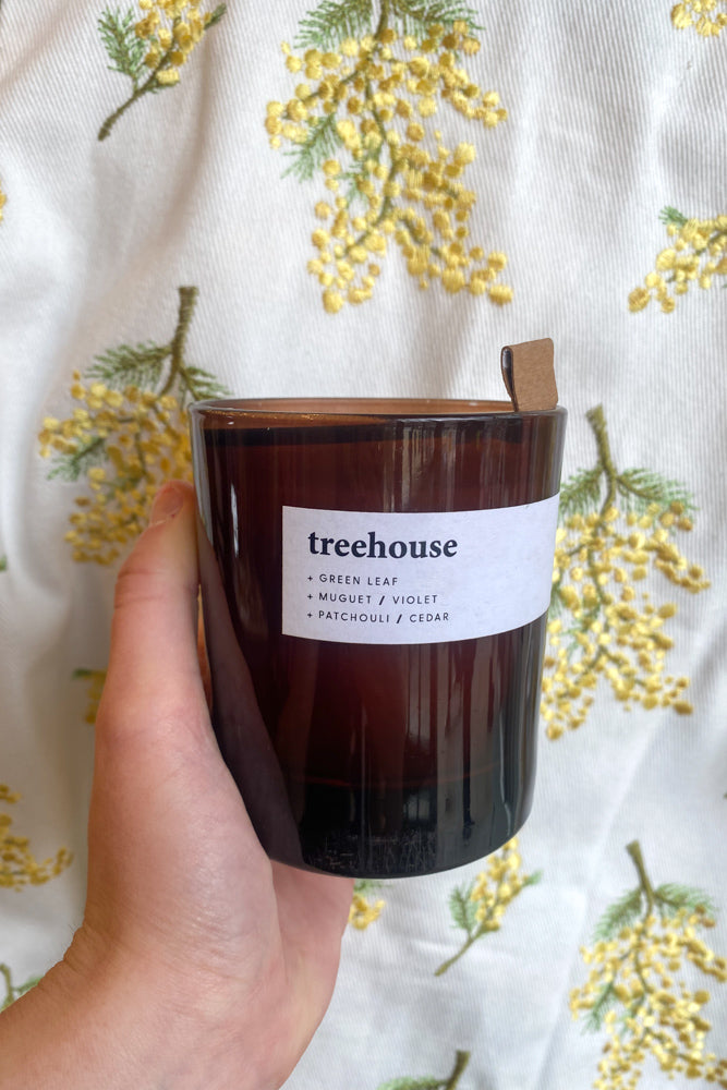 Keynvor Treehouse Candle (Greenleaf, ‬Muguet,‭ Violet, Patchouli, ‬Cedar) - The Mercantile London