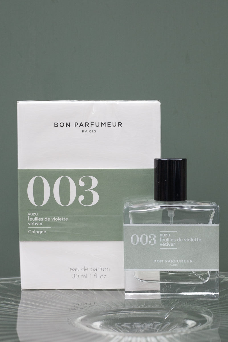 Bon Parfumeur 003 Yuzu, Violet Leaves, Vetiver Perfume - The Mercantile London