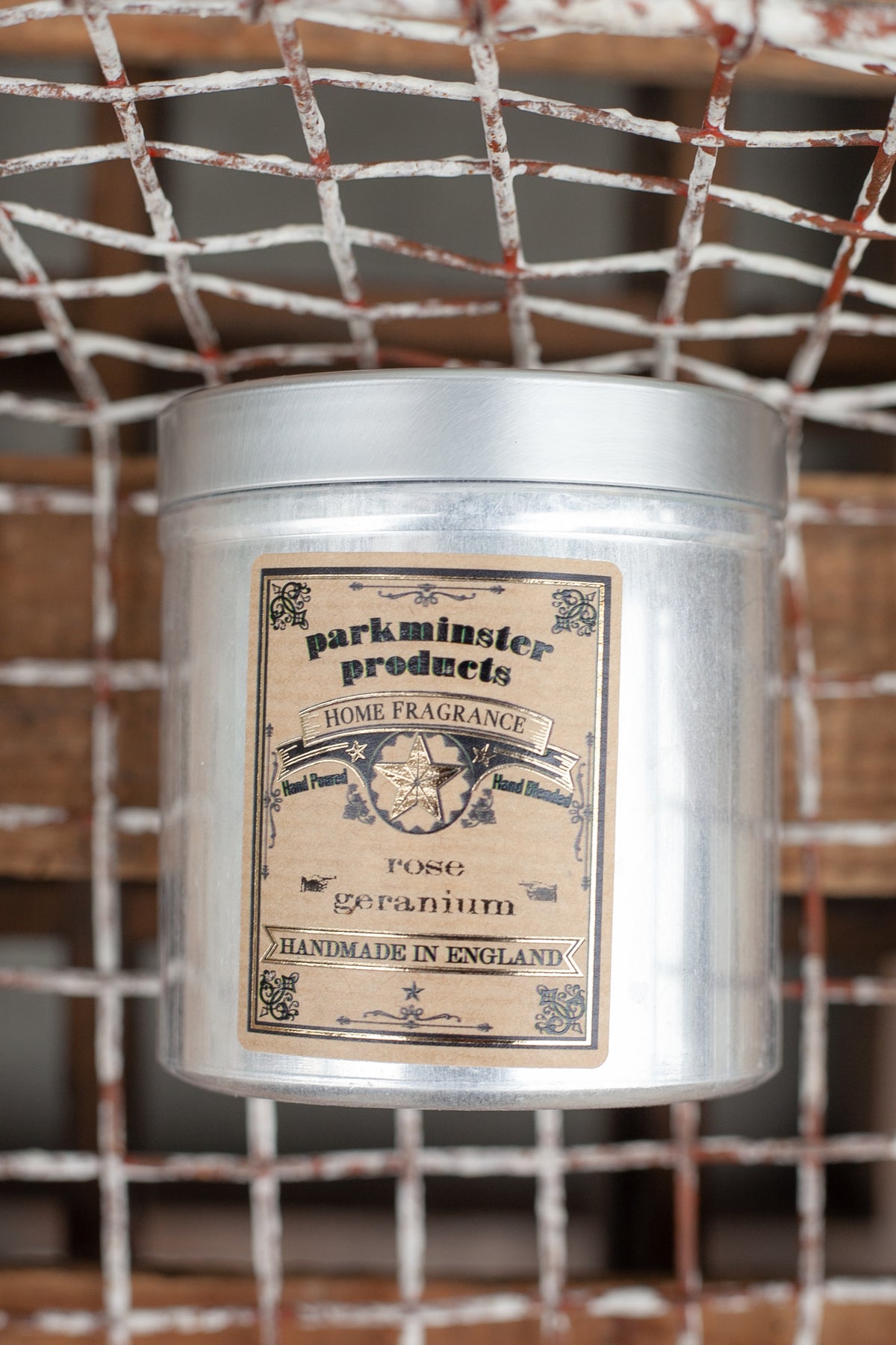 Parkminster Rose Geranium Tin Candle - The Mercantile London