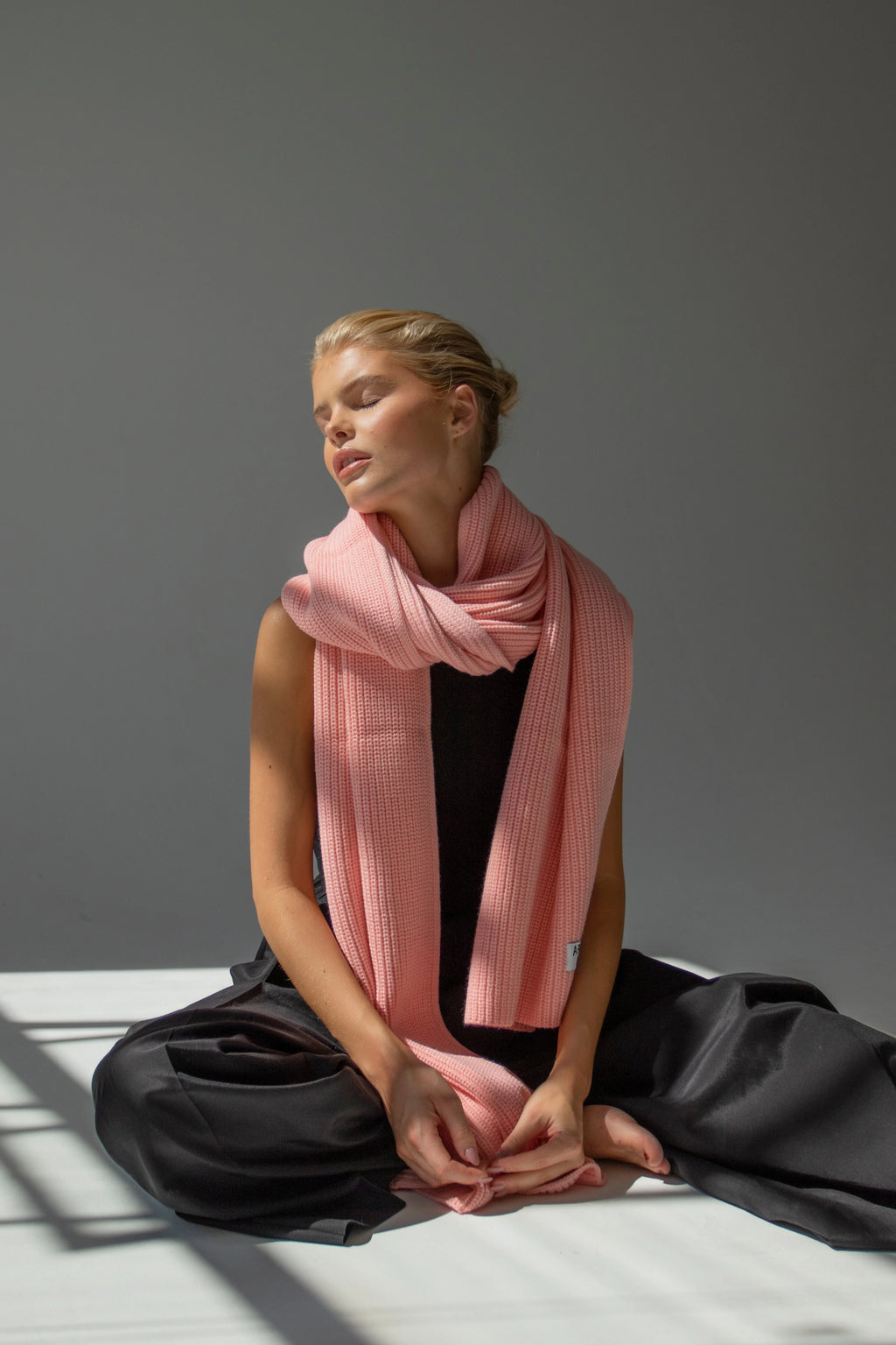 Arctic Fox Recycled Bottle Pastel Pink Scarf - The Mercantile London