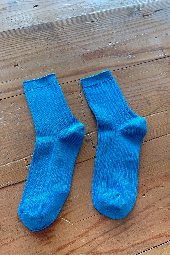 Le Bon Shoppe Her Electric Blue Socks - The Mercantile London