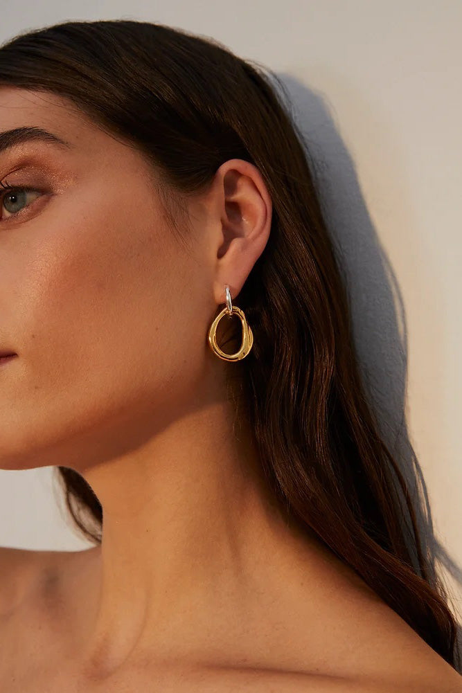 SS23 Shyla Meridean Silver & Gold Earrings - The Mercantile London