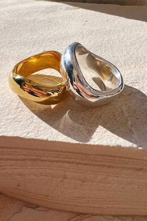 SS23 Shyla Rocco Ring in Gold - The Mercantile London