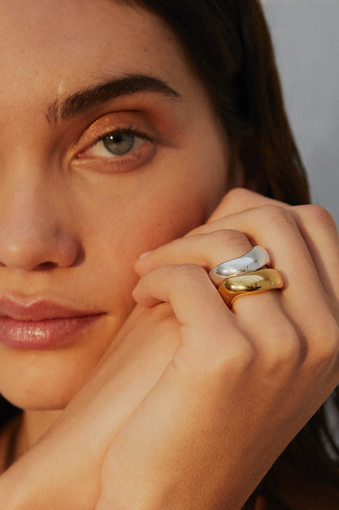 SS23 Shyla Rocco Ring in Gold - The Mercantile London