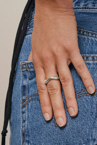 Enamel Copenhagen Small Silver Agnete Ring - The Mercantile London