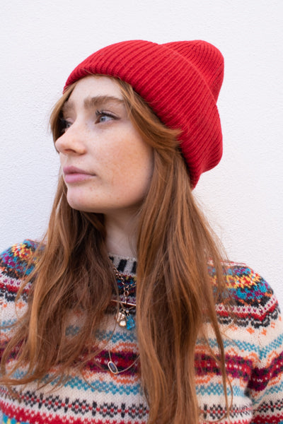 Colorful Standard Scarlet Red Hat - The Mercantile London