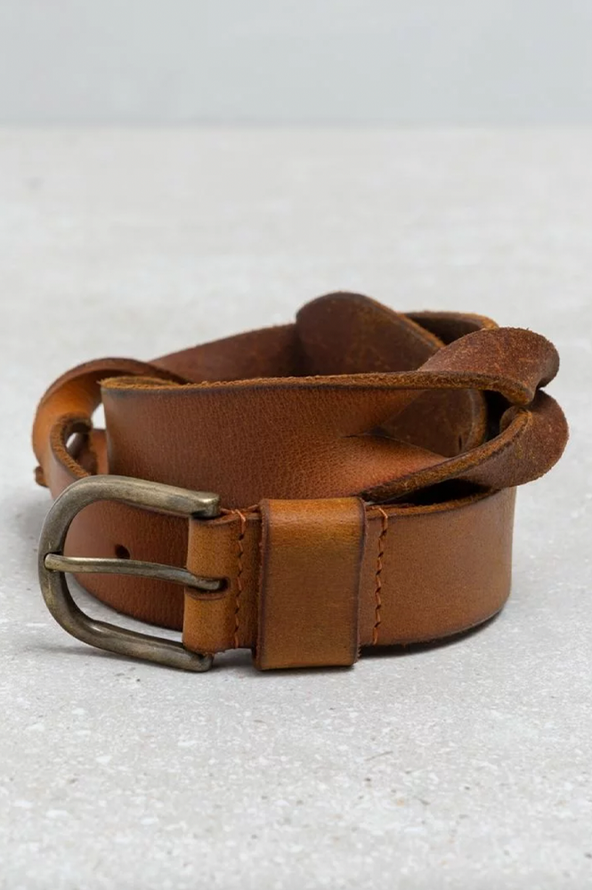 Indi & Cold Plaited Leather Belt - The Mercantile London