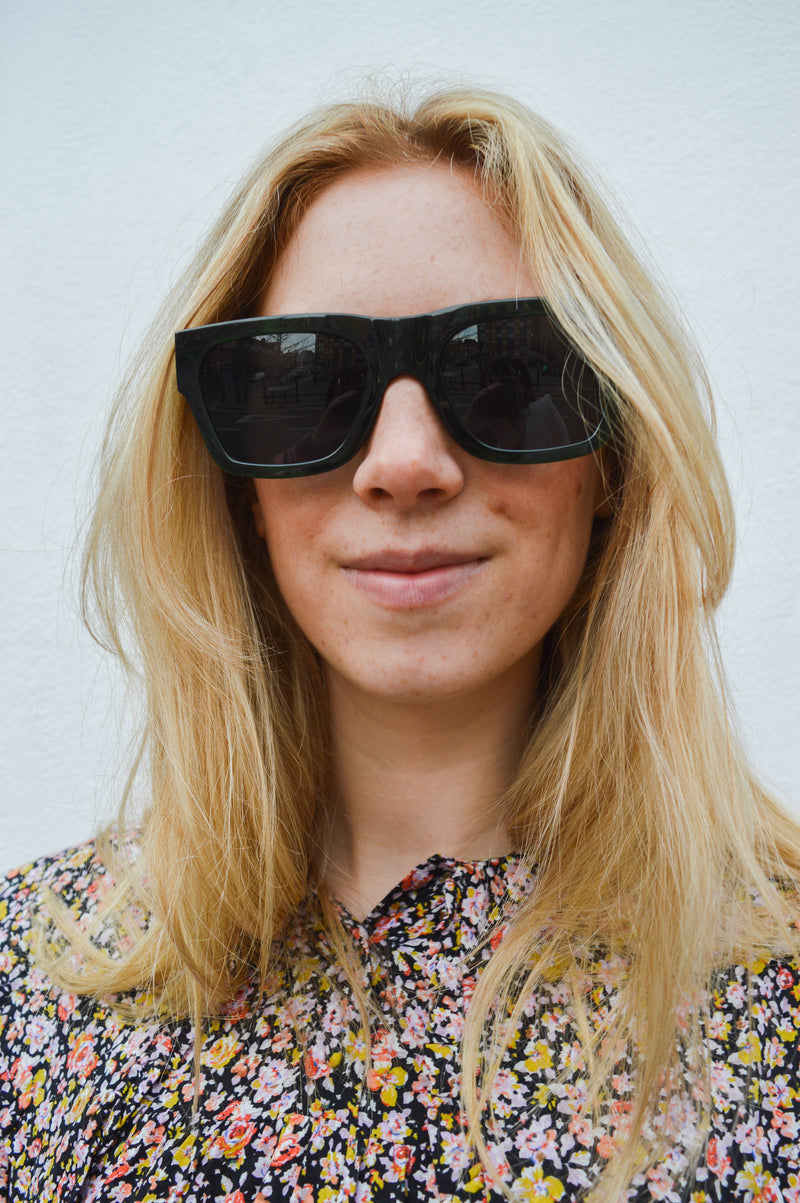 A Kjaerbede Agnes Green Marble Sunglasses - The Mercantile London