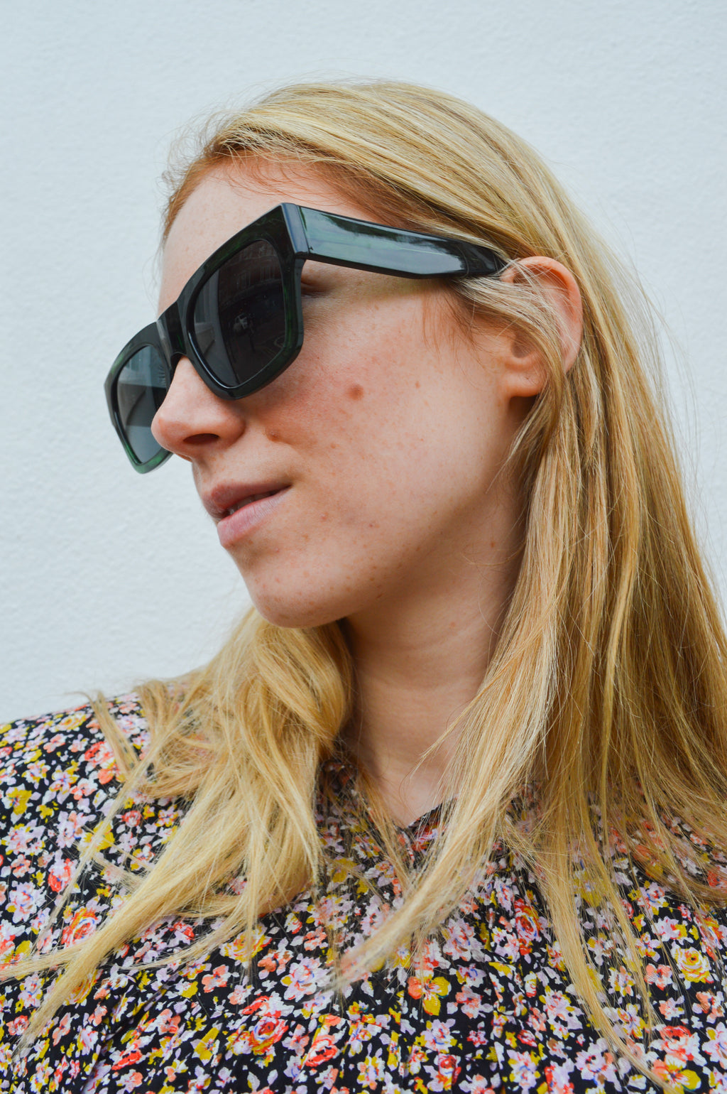 A Kjaerbede Agnes Green Marble Sunglasses - The Mercantile London