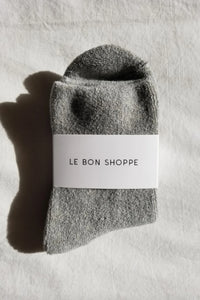 Le Bon Shoppe Cloud Heather Grey Socks - The Mercantile London