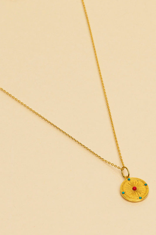 Une A Une Soleil Mini Medallion Necklace - The Mercantile London