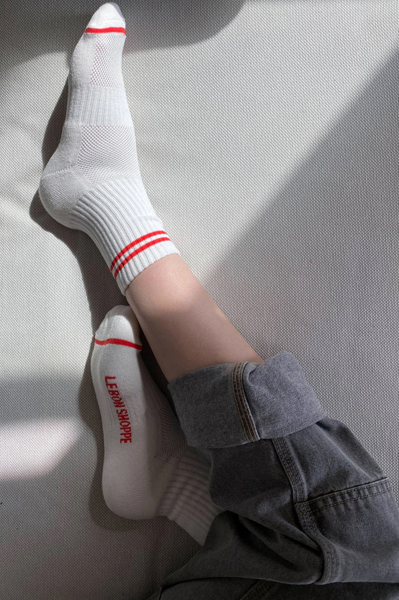 Le Bon Shoppe Boyfriend Clean White Socks - The Mercantile London