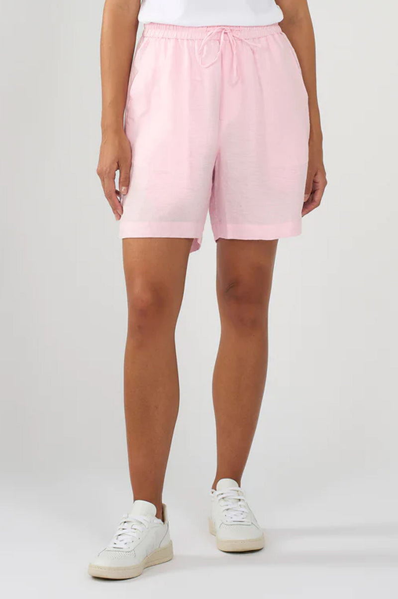 Knowledge Cotton Parfait Pink Linen Shorts - The Mercantile London