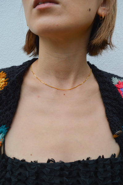 Mundy Satellite Gold Plate Necklace - The Mercantile London