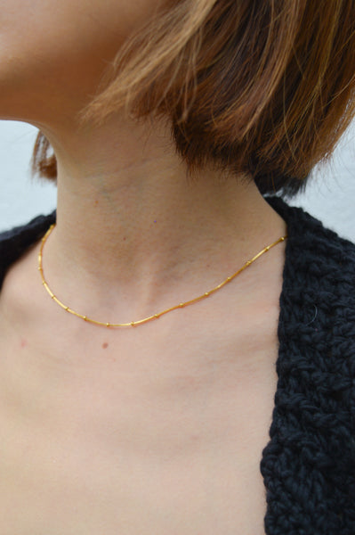 Mundy Satellite Gold Plate Necklace - The Mercantile London