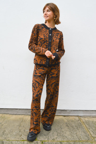 ICHI Meleo Toffee Trousers - The Mercantile London