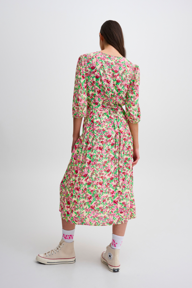 Ichi Enora Structured Flower Dress - The Mercantile London