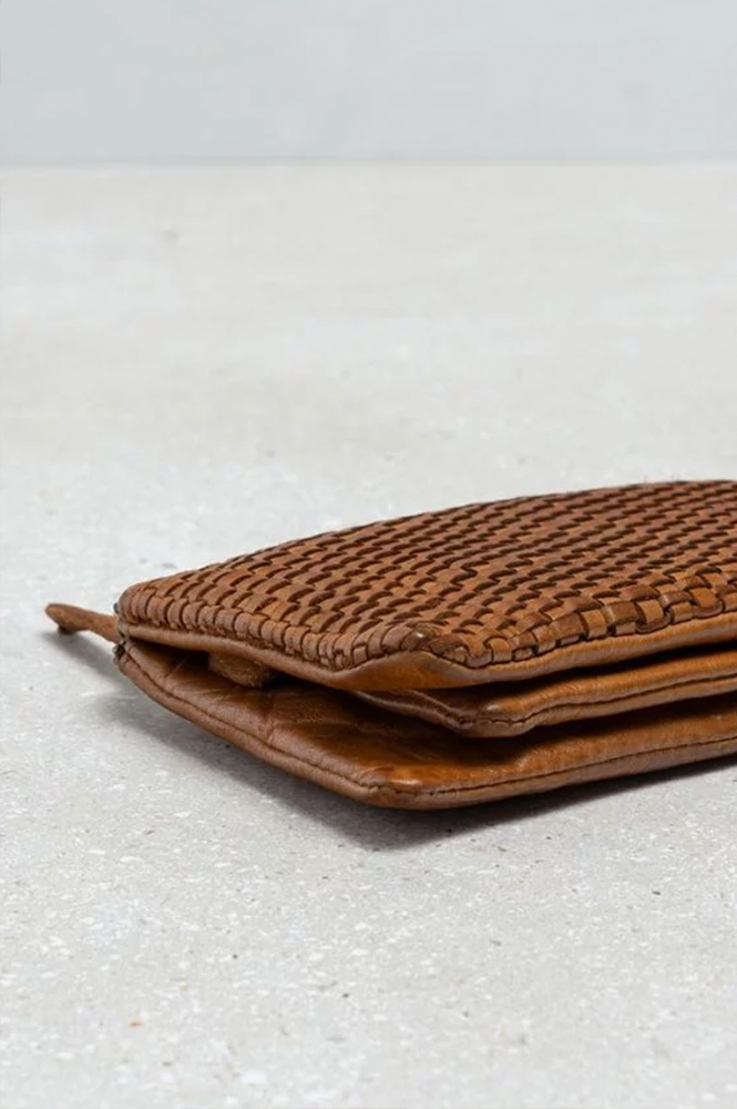 Indi & Cold Plaited Leather Wallet - The Mercantile London