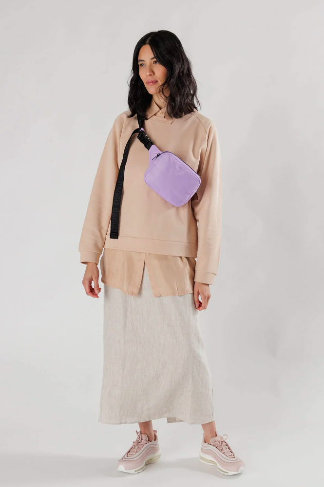 Baggu Dusty Lilac Puffy Fanny Pack - The Mercantile London