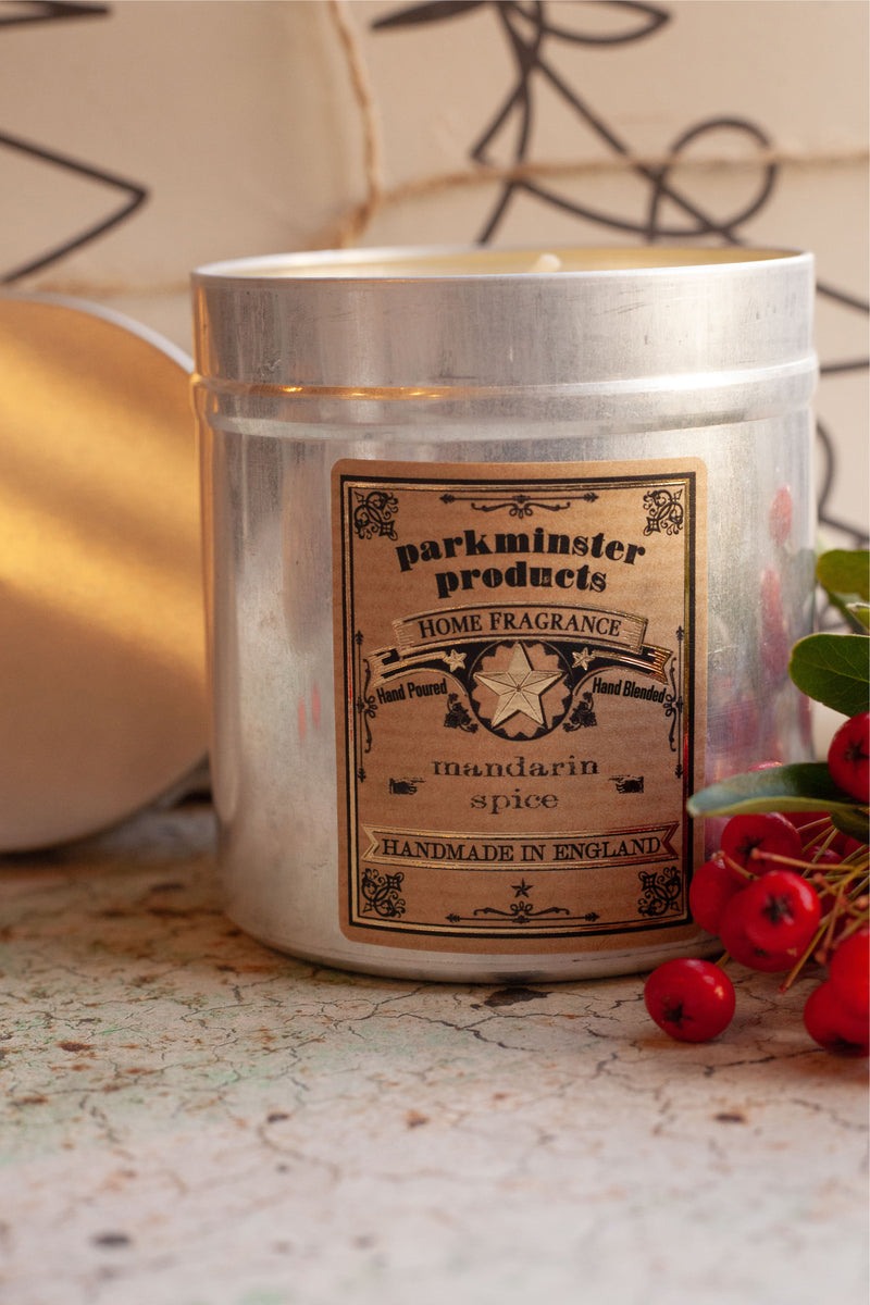 Parkminster Mandarin Spice Tin Candle - The Mercantile London