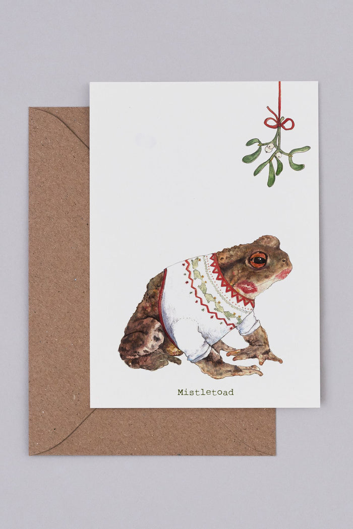 Mister Peebles Mistletoad Card - The Mercantile London