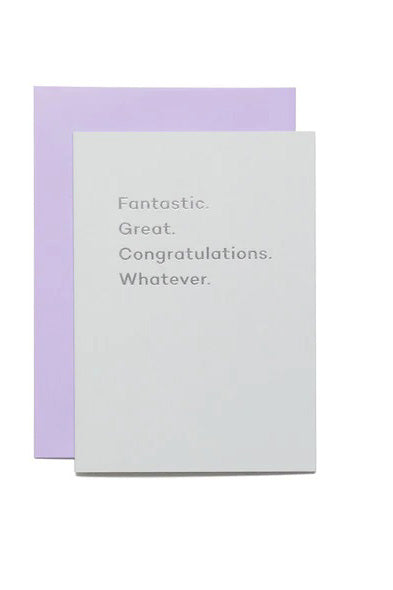 Mean Mail Fantastic. Great. Congratulations. Whatever. Card - The Mercantile London