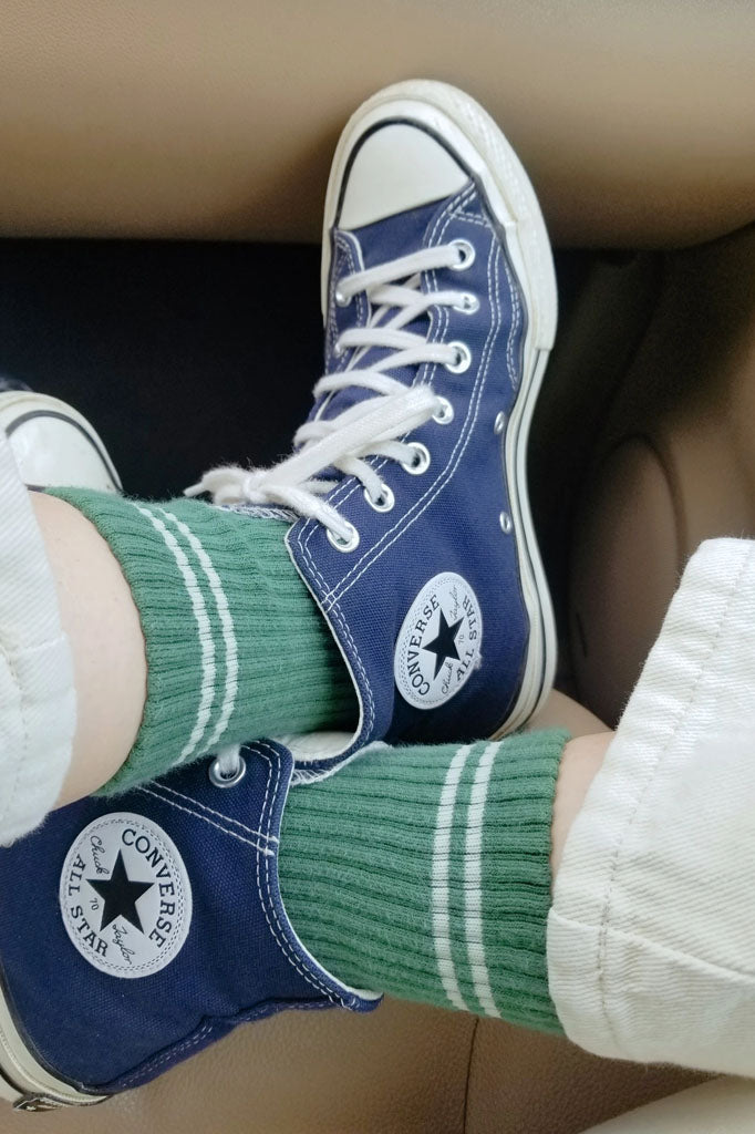 Le Bon Shoppe Boyfriend Moss Socks - The Mercantile London