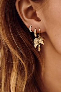 Anna + Nina Single Nightfall White Silver Stud - The Mercantile London