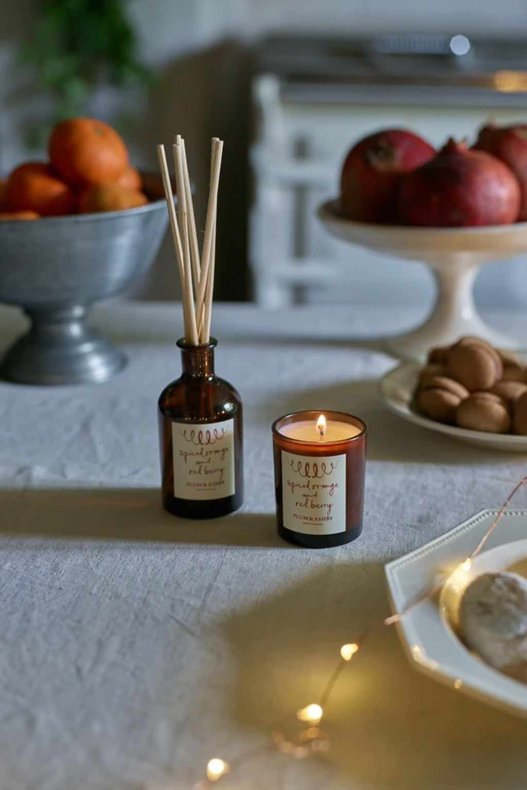 Plum & Ashby Spiced Orange & Red Berry Diffuser & Votive Set - The Mercantile London