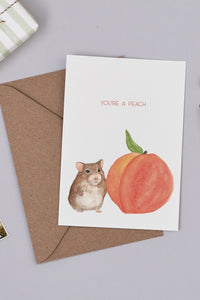 Mister Peebles You’re A Peach Card - The Mercantile London
