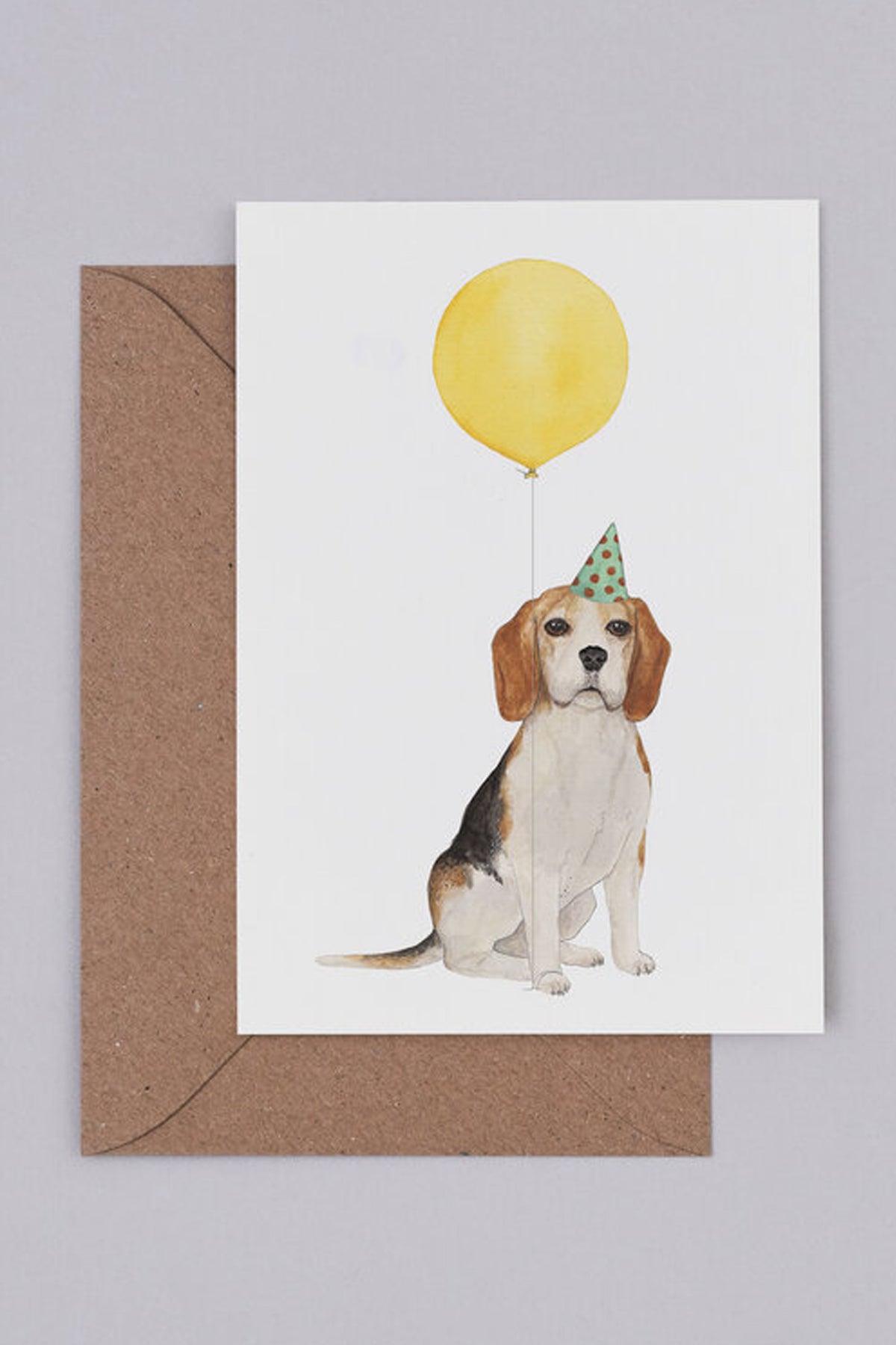Mister Peebles Balloon Beagle Card - The Mercantile London