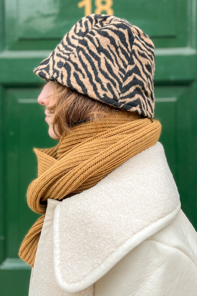 Peregrine Wheat Porter Ribbed Scarf - The Mercantile London