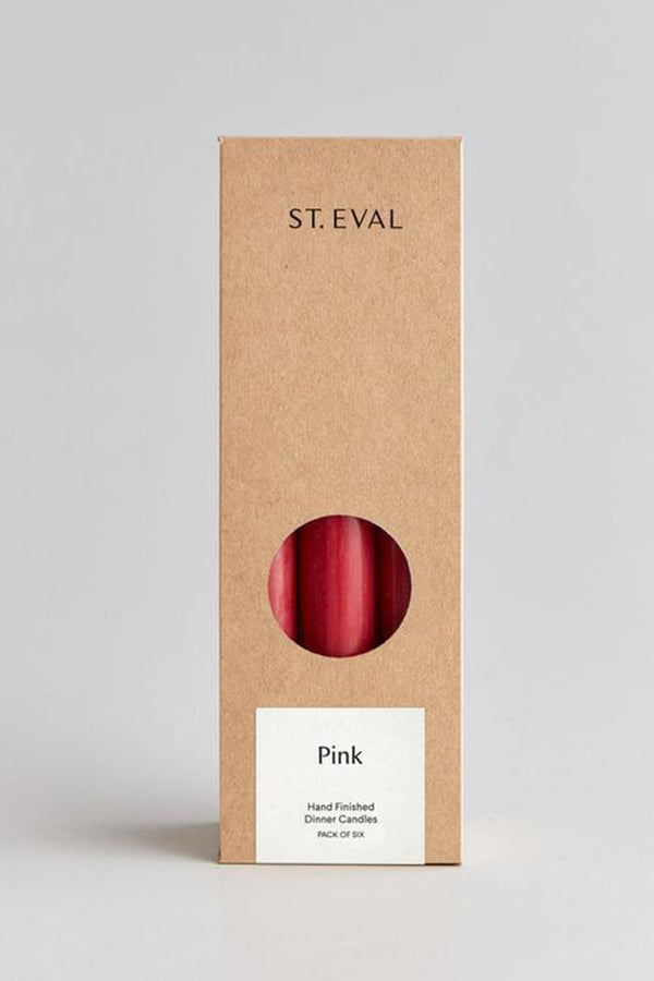St. Eval Pink Dinner Candles - The Mercantile London