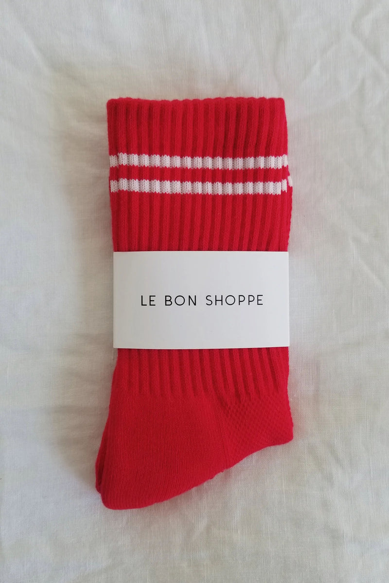 Le Bon Shoppe Boyfriend Red Socks - The Mercantile London