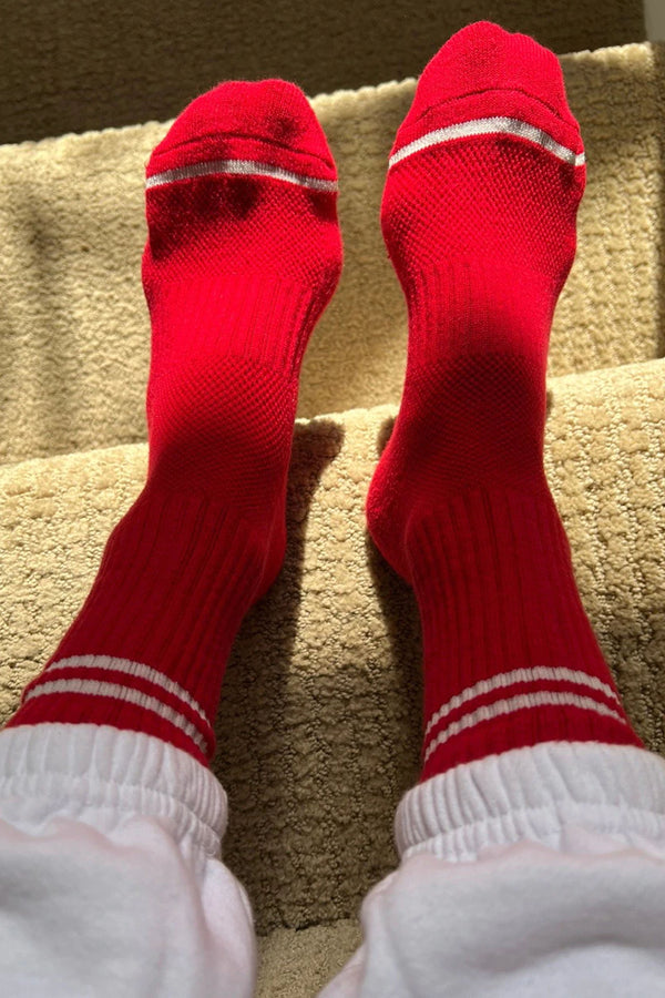 Le Bon Shoppe Boyfriend Red Socks - The Mercantile London