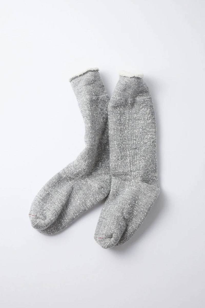 Rototo Double Face Merino Mid Grey Socks - The Mercantile London