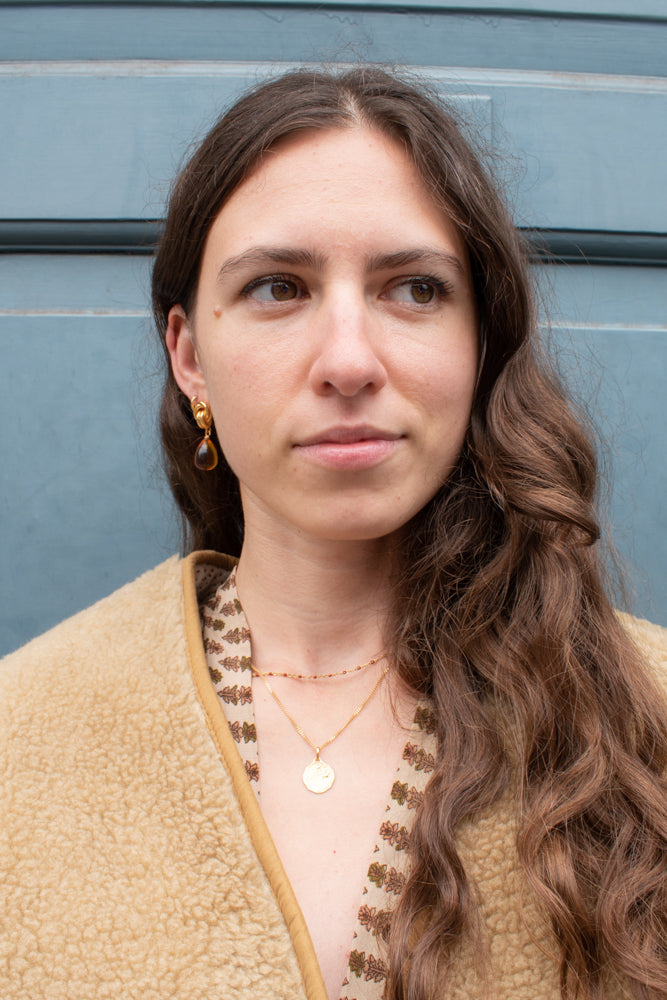 Shyla Chunky Knot Citrine Earrings - The Mercantile London
