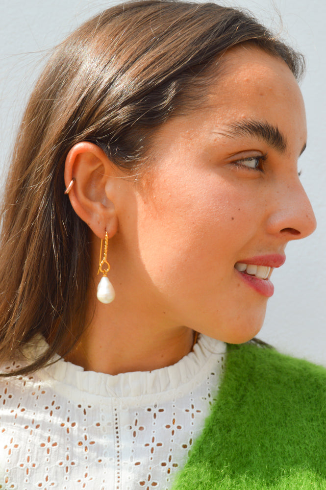 Shyla Helena Baroque Pearl Earrings - The Mercantile London