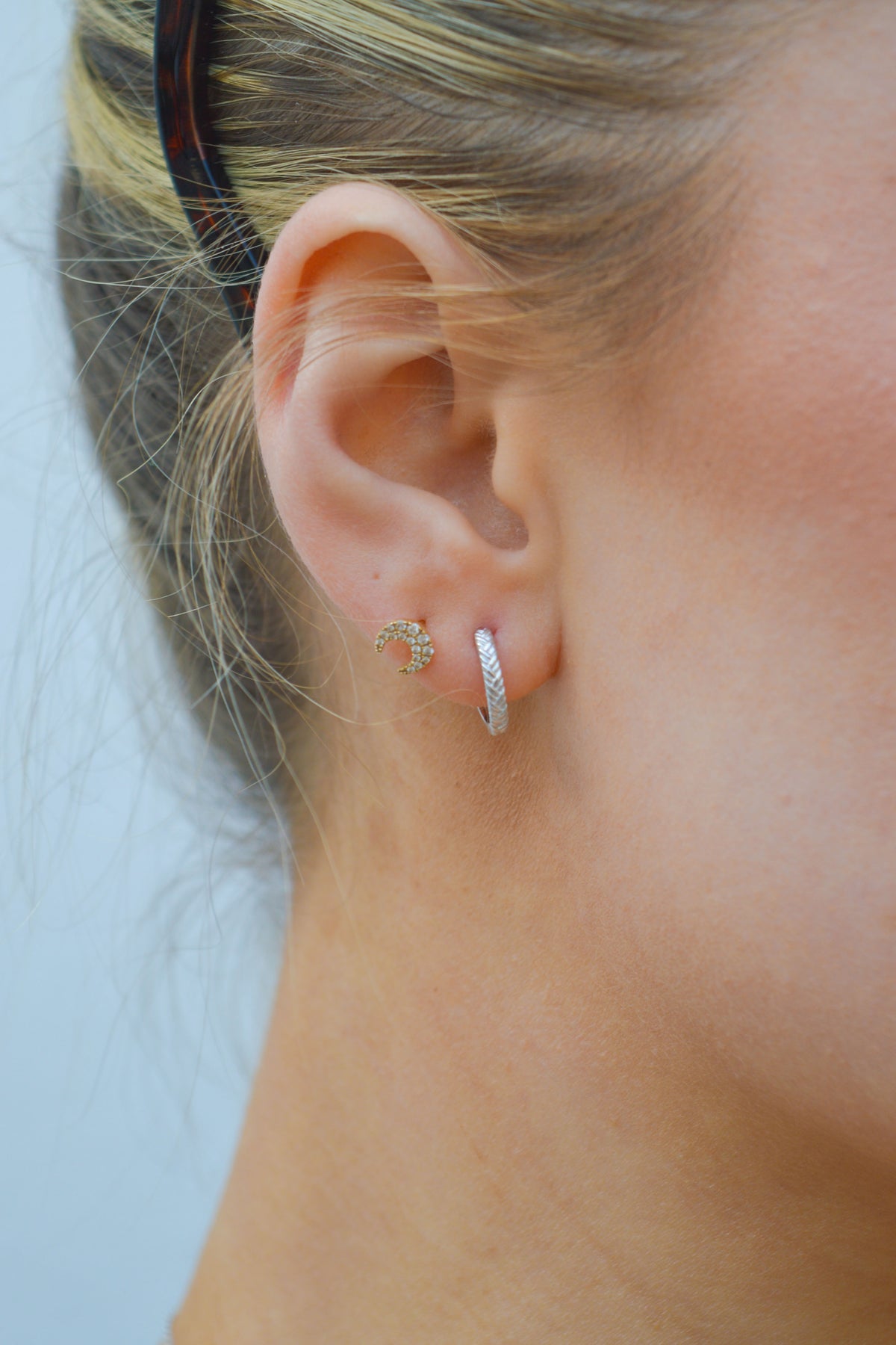 Ania Haie Silver Rope Huggie Hoop Earrings - The Mercantile London